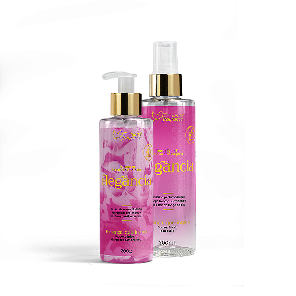 Kit Body Splash + Hidratante Elegância - Suave Fragrance