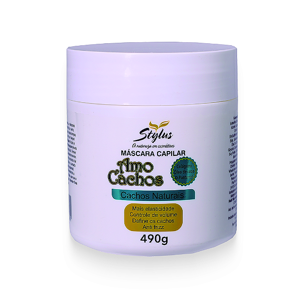 Máscara Capilar Amo Cachos 490g - Stylus Cosméticos
