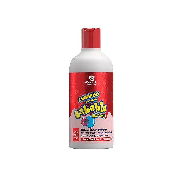 Shampoo Babablu Morango - Hábito Cosméticos