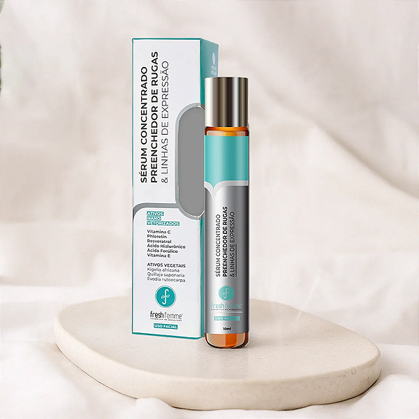 Sérum Concentrado Preenchedor de Rugas e Linhas de Expressão 10ml - FreshFemme