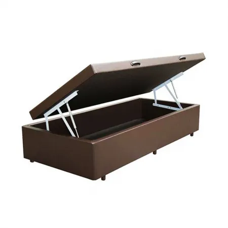 Cama Box Baú Solteirao Courino 108x188x42