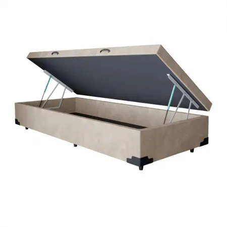 Cama Box Baú Solteirao Corino 96X203X42