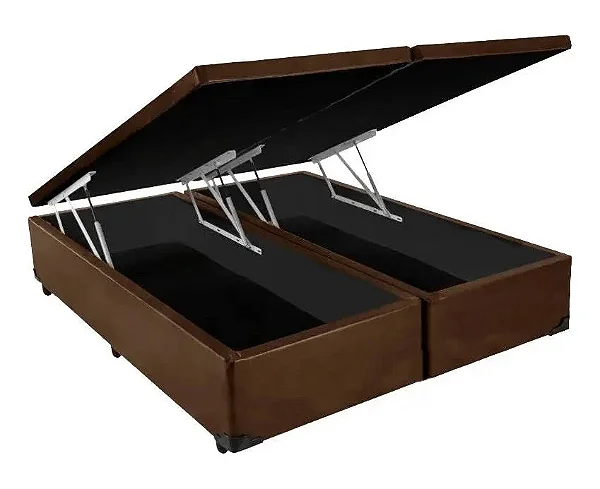 Cama Box Baú Corino Queen 158x198x42