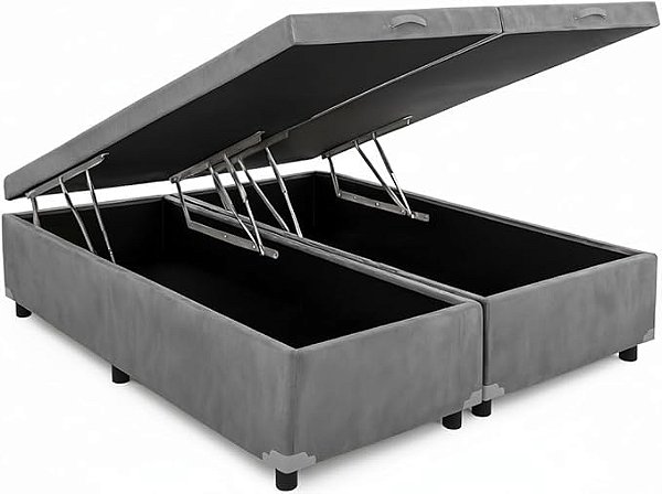 Cama Box Baú Suede King 193x203x42