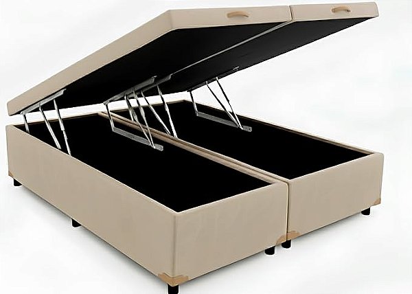 Cama Box Baú Corino Suede 158x198x42