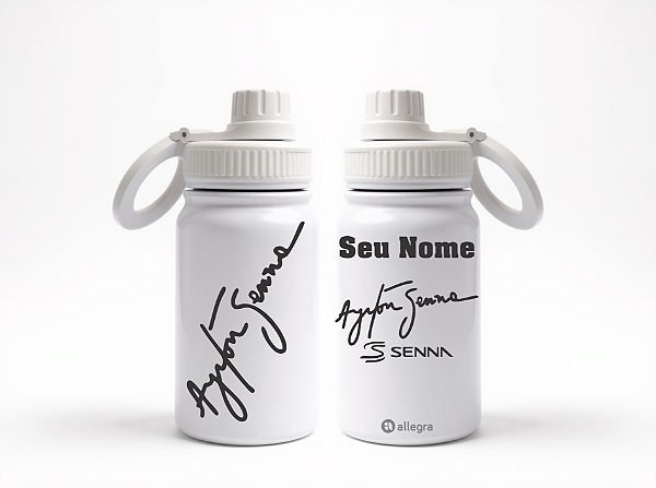 Garrafa Térmica Custom Baby 350ml - Ayrton Senna Autógrafo