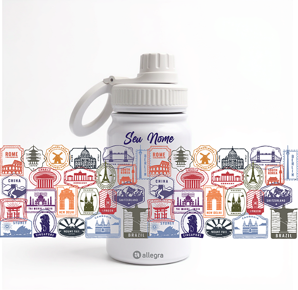 Garrafa Térmica Custom Baby 350ml - Selos de viagem