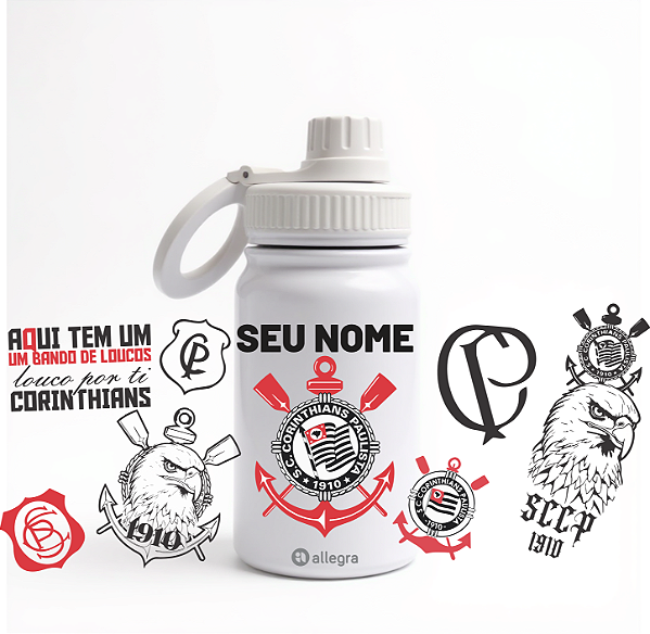 Garrafa Térmica Custom Baby 350ml - Corinthians: Bando de Loucos