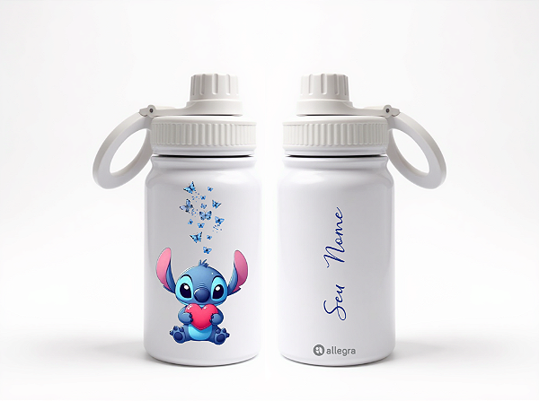 Garrafa Térmica Custom Baby 350ml - Stitch Coração