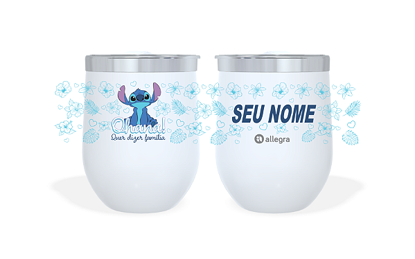 Cuia Térmico Custom Little 360ml - Stitch Ohana
