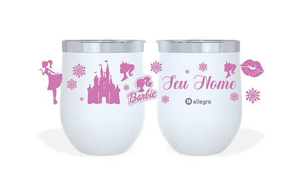 Cuia Térmico Custom Little 360ml - Castelo Barbie