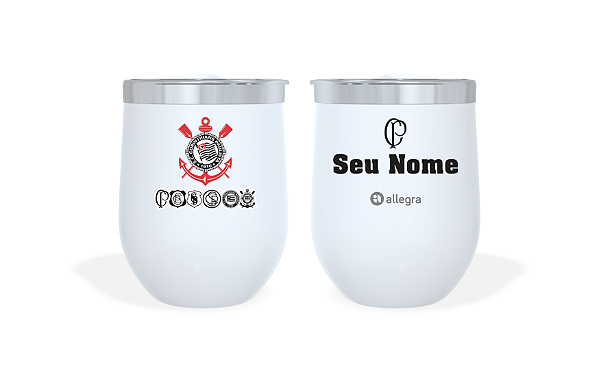 Cuia Térmico Custom Little 360ml - Corinthians Escudos