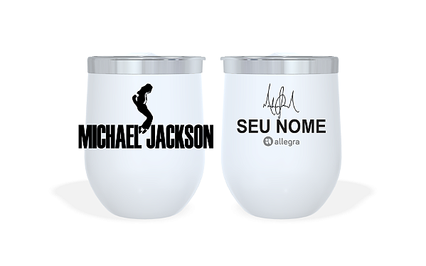 Cuia Térmico Custom Little 360ml - Michael Jackson Autografo - Só para fãs