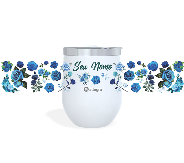 Cuia Térmico Custom Little 360ml - Rosa Azul