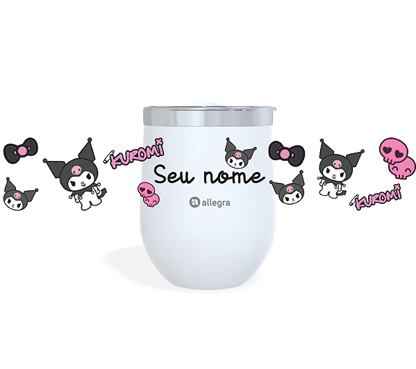 Cuia Térmico Custom Little 360ml - Hello Kitty e Kuromi