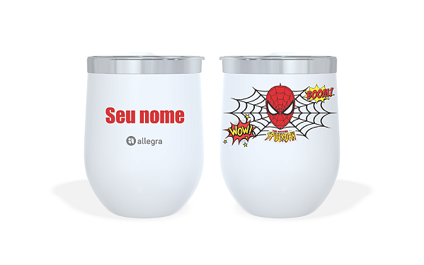 Cuia Térmico Custom Little 360ml - Homem Aranha Boom