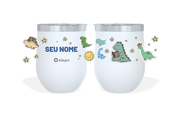 Cuia Térmico Custom Little 360ml - Mundo dos Dinos