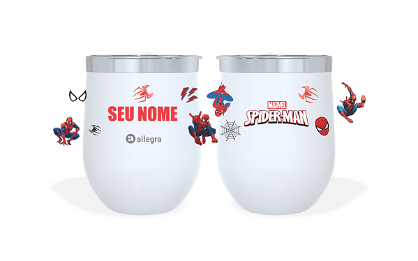 Cuia Térmico Custom Little 360ml - Homem Aranha