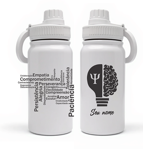 Garrafa Térmica Custom Life 600ml - Psicologia Mindset