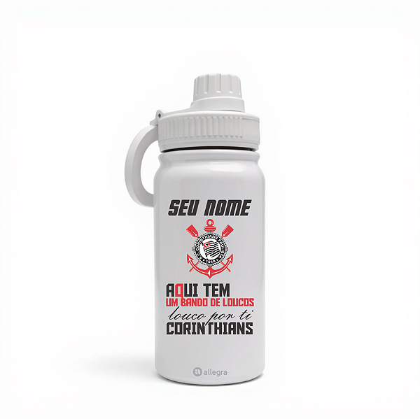 Garrafa Térmica Custom Life 600ml - Corinthians Bando de Loucos