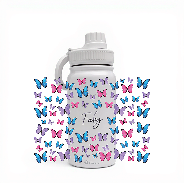 Garrafa Térmica Custom Life 600ml - Butterfly Colors