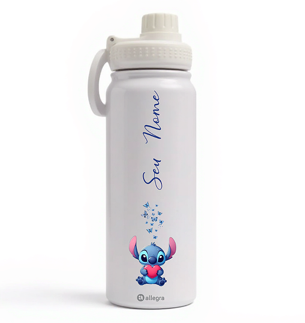 Garrafa Térmica Custom Ice 800ml - Stitch Coração