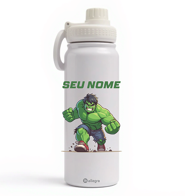 Garrafa Térmica Custom Ice 800ml - Incrível Hulk Action