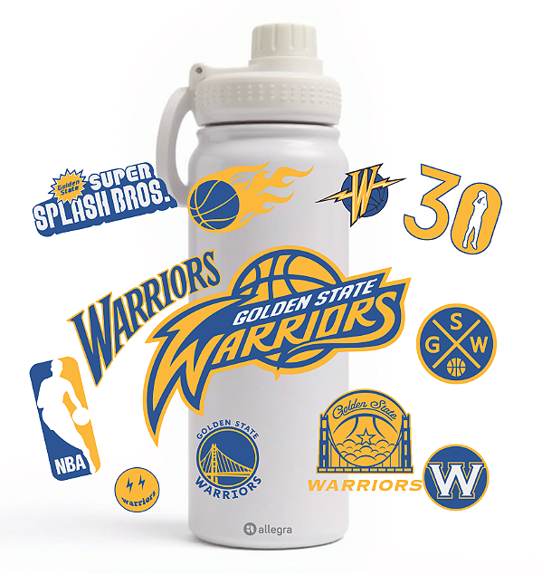 Garrafa Térmica Custom Ice 800ml - Golden State Warriors NBA