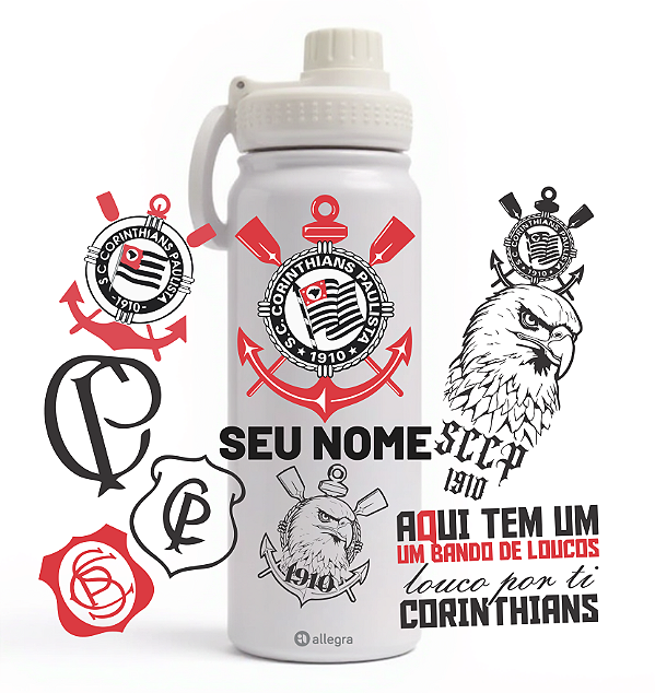 Garrafa Térmica Custom Ice 800ml - Corinthians: Bando de loucos