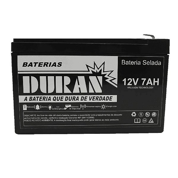 Bateria Selada Vrla Agm 12v 7,2ah Nobreak Duran
