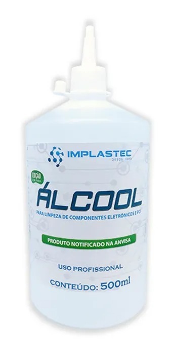 ALCOOL PARA LIMPEZA DE ELETRONICOS PCI 500ML IMPLASTEC 99,8%