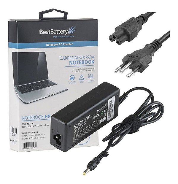 Fonte Notebook Hp 18.5V 3.5A 65W Bb20-Cp18-A 4,8*1,7mm