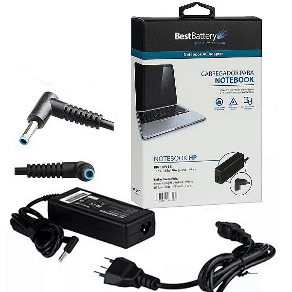 Fonte Para Notebook Hp Pavilion 19.5V 4.62A 90W 4,5*3,0mm