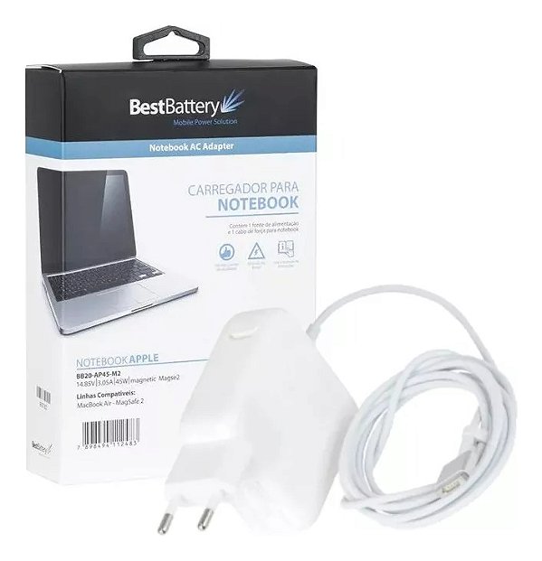 Fonte Macbook 14.85V 3.05A 45W Magsafe 2 Bb20-Ap45-M2