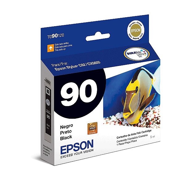 Cartucho De Tinta Preta Epson 90N Ultra P/ Stylus C92 / Cx5600