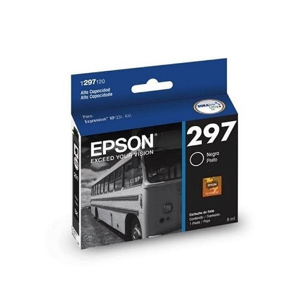 CARTUCHO DE TINTA T297120-BR PRETO 8 ml EPSON
