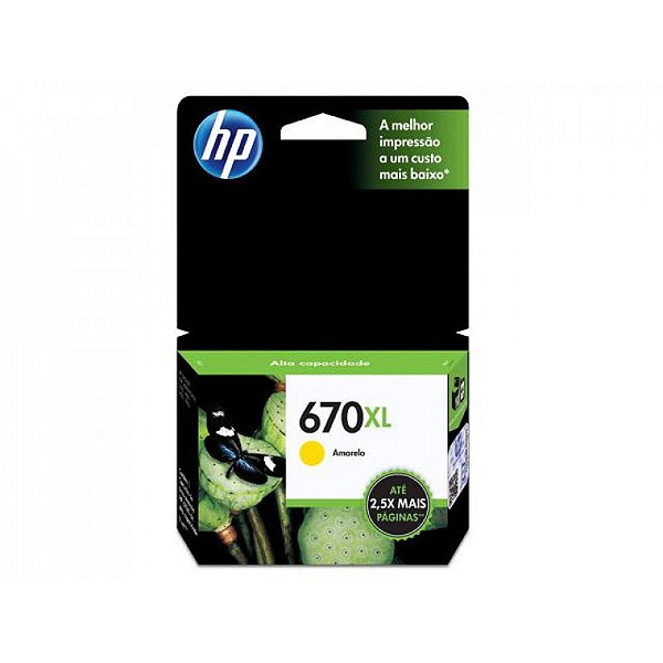 HP CZ120AB 670XL CARTUCHO DE TINTA AMARELO (9 ml)@
