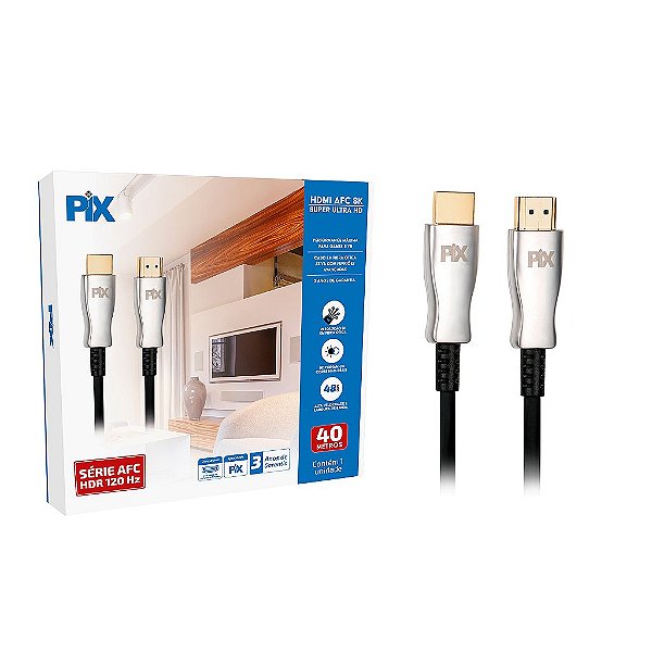 CABO HDMI 2.1 - 8K HDR - 32AWG - 40M - FIBRA OTICA ATIVA