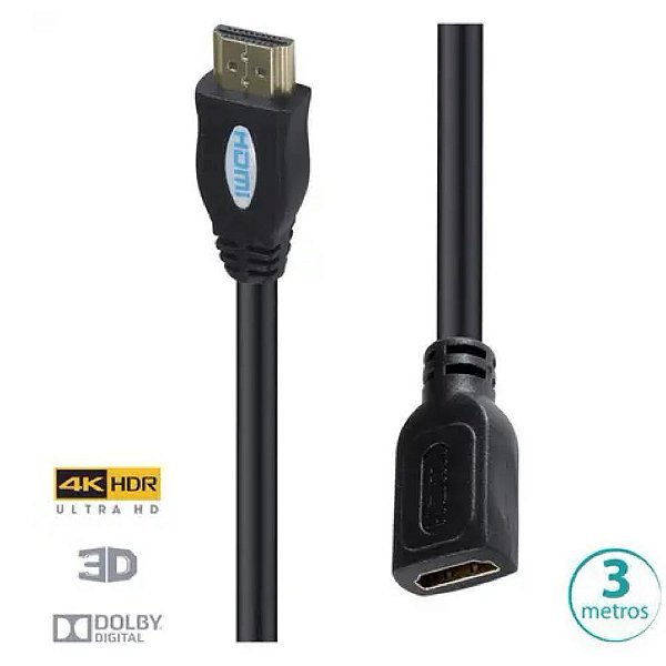CABO EXTENSOR HDMI 2.0 4K C/ FILTRO 3M H20F-3