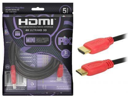 Cabo Mini Hdmi - Mini Hdmi X Hdmi 2.0 4 K Hdr 19 P 5 M 018-9402