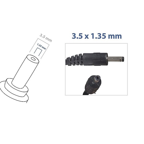 Fonte Carregador Notebook Philco Cce Hp Compaq CQ-27 PH-01 19V 2.1A 3,5*1,35mm