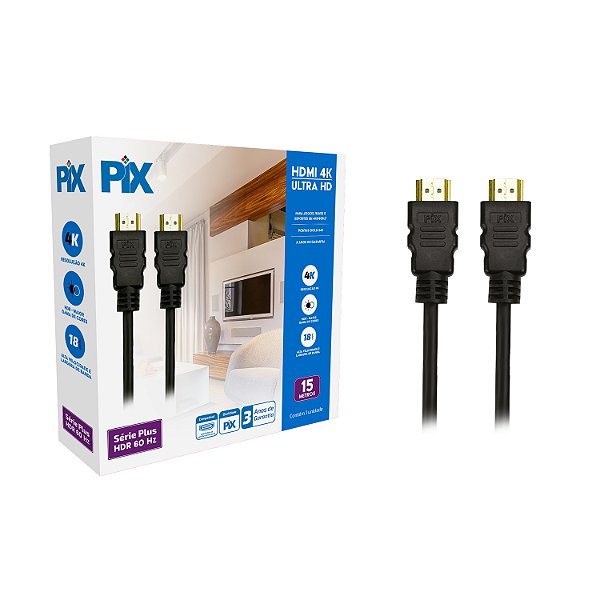 Cabo Hdmi Plus 2.0 4K Hdr 19P 15M Com Filtro 018-1520