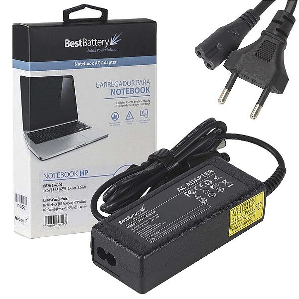Fonte Notebook Hp 18.5v 65w 3,5a Pavilion Compaq Envy 7,4*5,0mm