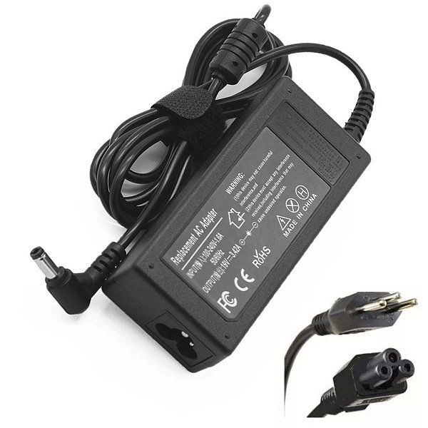 Fonte Para Notebook Positivo Cce Intelbras 19V 3.42A 5,5*2,5mm