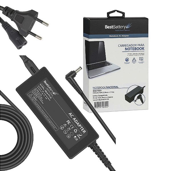 Fonte Notebook Positivo/Lg/Lenovo 20V 2A 40W 5,5*2,5mm