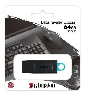 PEN DRIVE  64GB KINGSTON DTX EXODIA USB 3,2
