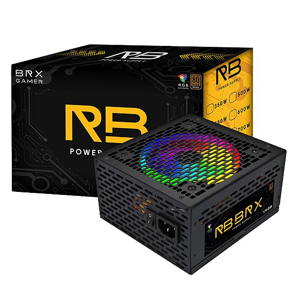 Fonte Atx 650w Rainbow Rgb Automatica 80 Plus Bronze Brx