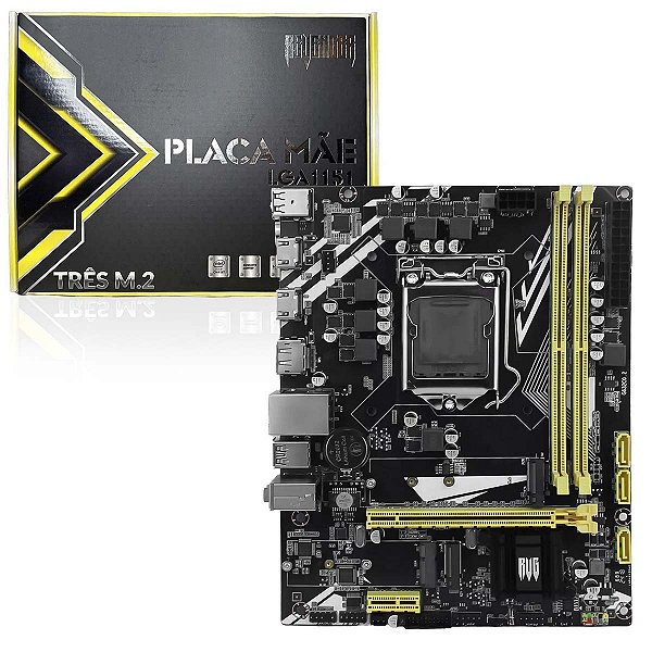 Placa Mãe 1151 H110 Intel 6ª/7ª/8ª/9ª Ger Até 64gb M.2 Nvme