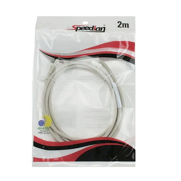 Patch Cord Cat.5e 2m Cinza - Speedlan