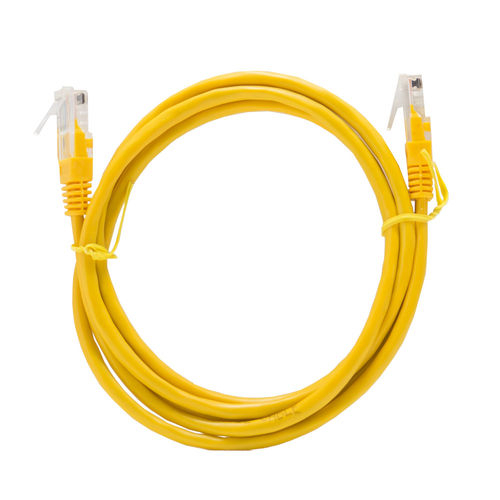 Cabo De Rede Patch Cord Amarelo Cat5E Gigabit 1,5 Metro